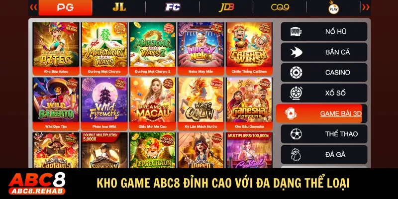 TRANG CHỦ 31 Kho game ABC8 đỉnh cao với đa dạng thể loại