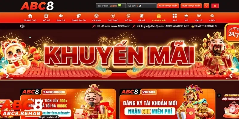 Khuyến Mãi abc8 3 Tham gia câu lạc bộ VIP thành viên sẽ nhận được nhiều ưu đãi hấp dẫn